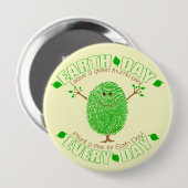 Earth Day Environment Ronde Button 4,0 Cm (Voorkant /achterkant)