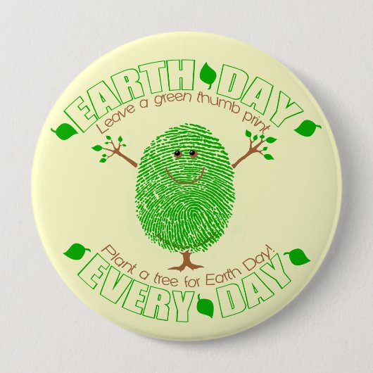 Earth Day Environment Ronde Button 4,0 Cm (Voorkant)