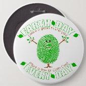 Earth Day Environment Ronde Button 6,0 Cm (Voorkant /achterkant)