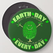 Earth Day Environment Ronde Button 6,0 Cm (Voorkant /achterkant)
