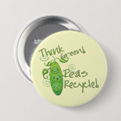 Earth Day Environment Ronde Button 7,6 Cm (Voorkant /achterkant)