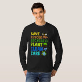 Earth Day Environmental Protection Save Bees Rescu T-shirt (Voorkant volledig)