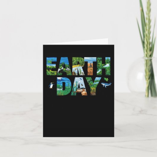 Earth Day Environmental Protection Save Tree en ee Kaart (Voorkant)