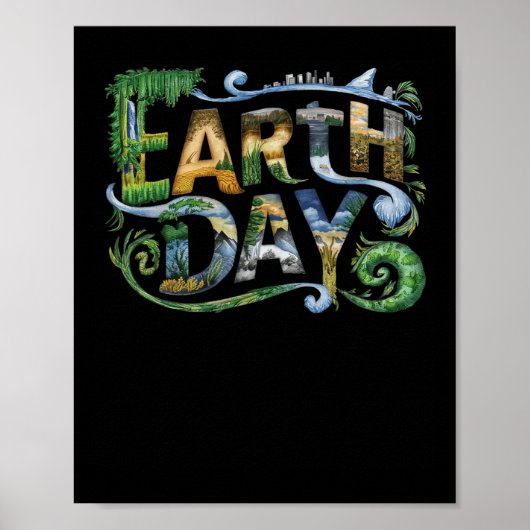 Earth Day Environmental Protection Save Tree en ee Poster (Voorkant)
