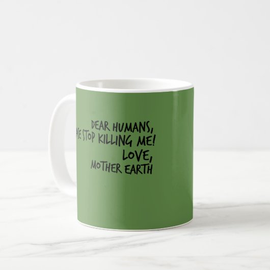 Earth Day Environmentalist Eco Gift Koffiemok (Voorkant links)