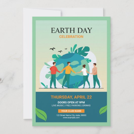 Earth Day Event Flyer Kaart (Voorkant)