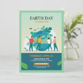 Earth Day Event Flyer Kaart (Staand voorkant)