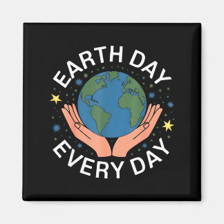 Earth Day Every Day Eco-friendly Nature Lover Desi Magneet