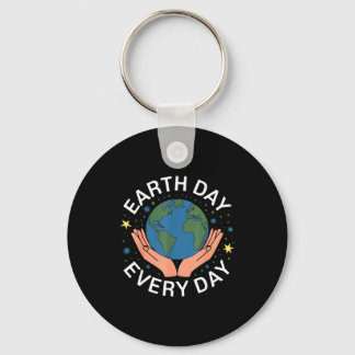 Earth Day Every Day Eco-friendly Nature Lover Desi Sleutelhanger
