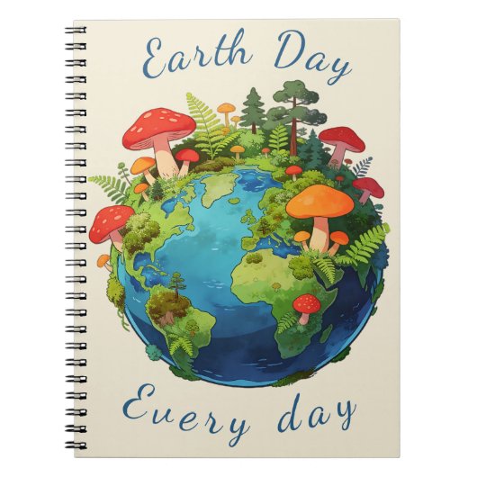 Earth Day Every Day Nature Planet Design Notitieboek (Voorkant)