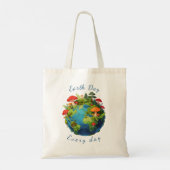 Earth Day Every Day Nature Planet Design Tote Bag (Achterkant)