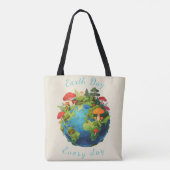 Earth Day Every Day Nature Planet Design Tote Bag (Achterkant)