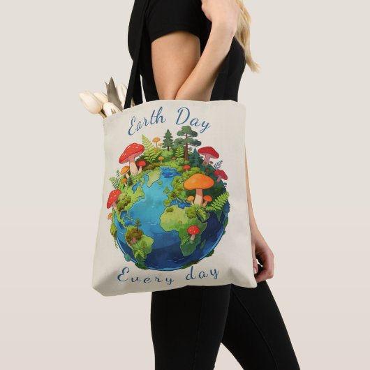 Earth Day Every Day Nature Planet Design Tote Bag (Dichtbij)