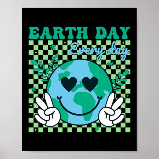 Earth Day Everyday Environment Kinder meisjes jong Poster (Voorkant)