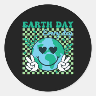 Earth Day Everyday Environment Kinder meisjes jong Ronde Sticker