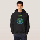 Earth Day Everyday Globe Climate Crisis Global War Hoodie (Voorkant volledig)