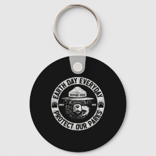Earth Day Everyday Protect Our Parks Beer Green VI Sleutelhanger