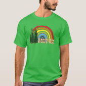 Earth Day Everyday Rainbow Pine Tree Design T-shirt (Voorkant)
