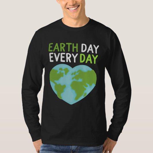Earth Day Everyday Rainbow Pine Tree Nature Green  T-shirt (Voorkant)