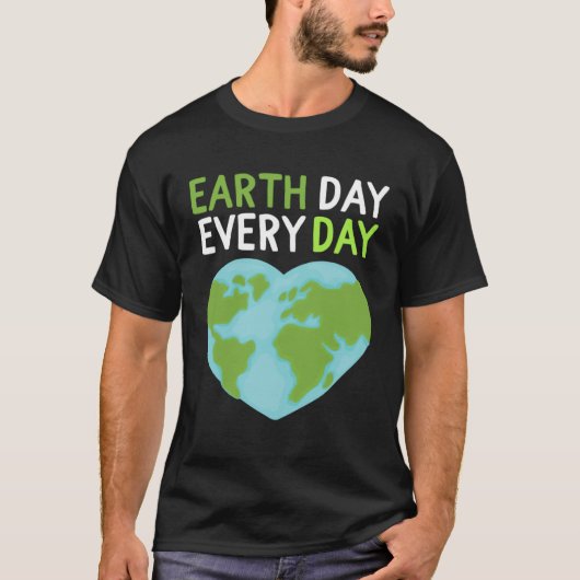 Earth Day Everyday Rainbow Pine Tree Nature Green T-shirt (Voorkant)