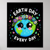 Earth Day Everyday Schattigee Planeet Gift Kinder  Poster (Voorkant)