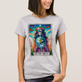 Earth Day Everyday Skeleton Tarot Kaart T-shirt (Voorkant)