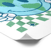 Earth Day Everyday Smile Gezicht Hippie Planet Ann Poster (Hoek)