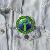 Earth Day Family Tree Ronde Button 7,6 Cm (In situ)