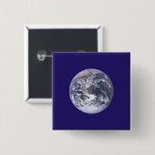Earth Day Flag Vierkante Button 5,1 Cm (Voorkant /achterkant)