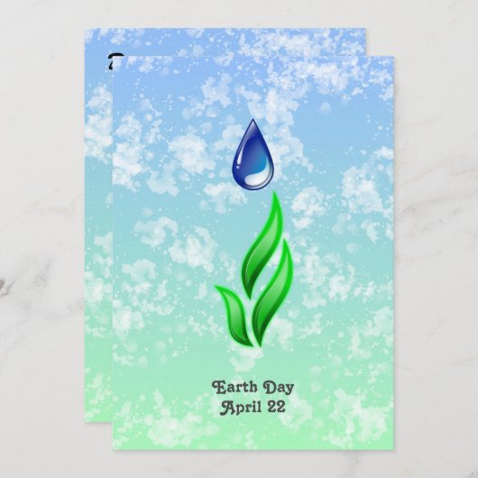 Earth Day Flat Kaart (Voorkant / Achterkant)