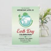 Earth Day Flyer-Sjabloon Kaart (Staand voorkant)
