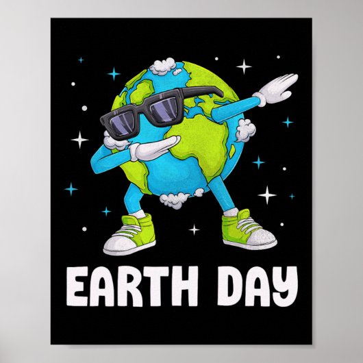 Earth Day Funny Dab Dabbing Earth Day Design Kinde Poster (Voorkant)