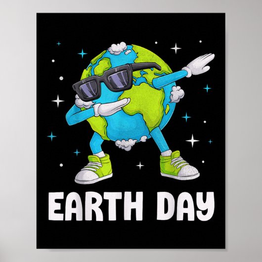 Earth Day Funny Dab Dabbing Earth Day Design Kinde Poster (Voorkant)