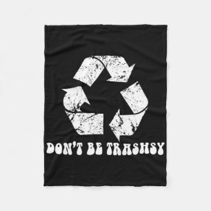Earth Day Funny Environmental Natuur Recycling Fleece Deken