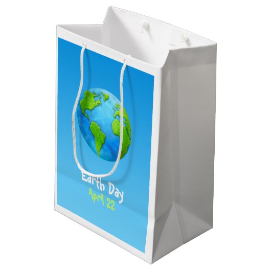 Earth Day Gift Bag Medium Cadeauzakje (Achterkant Gekanteld)