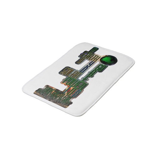 Earth Day Go Green Bath Mat (Gekanteld)