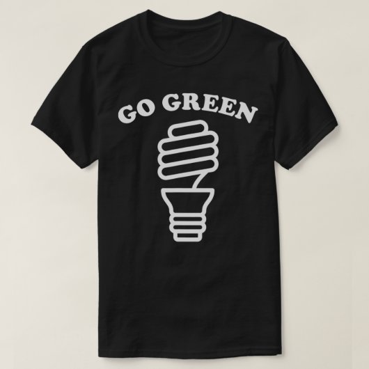 Earth Day Go Green Eco LED Light T-shirt (Design voorkant)