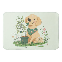 Earth Day Golden Retriever Hondentuin Badmat
