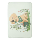 Earth Day Golden Retriever Hondentuin Badmat (Voorkant Verticaal)