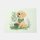 Earth Day Golden Retriever Hondentuin Deurmat (Voorkant)