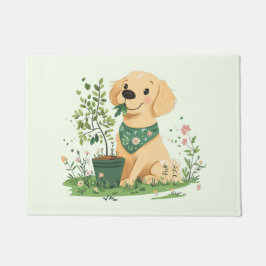 Earth Day Golden Retriever Hondentuin Deurmat