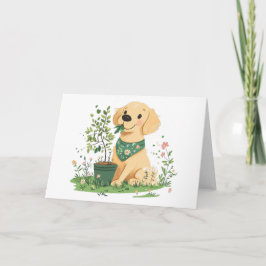 Earth Day Golden Retriever Hondentuin Kaart
