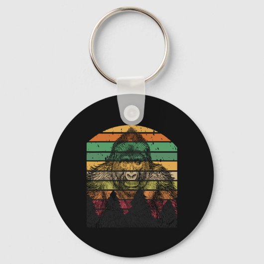 Earth Day Gorilla Mannen van de wervelkolom Vrou Sleutelhanger (Voorkant)
