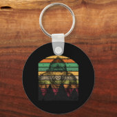 Earth Day Gorilla Mannen van de wervelkolom Vrou Sleutelhanger (Voorkant)