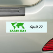 Earth Day Grass Map Bumpersticker (Op auto)