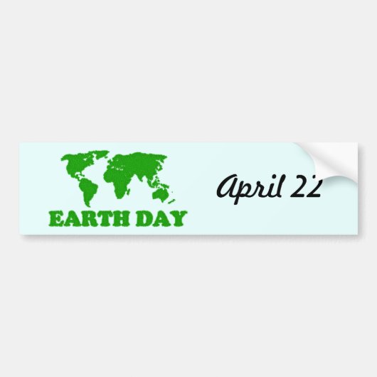 Earth Day Grass Map Bumpersticker (Voorkant)