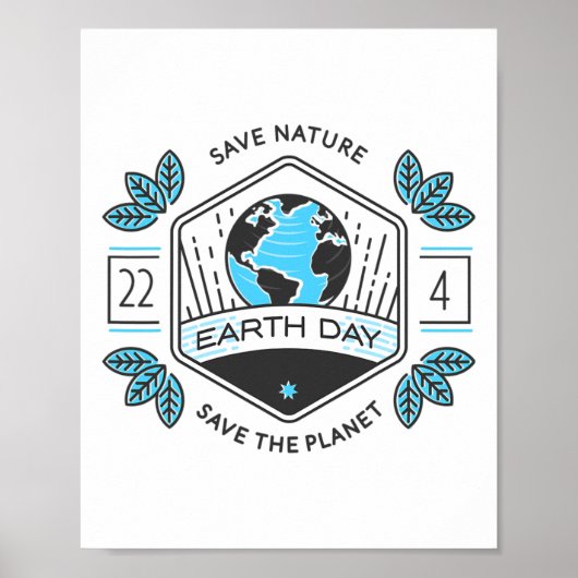 Earth Day Green Climate Change Planet Environmenta Poster (Voorkant)