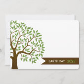 Earth Day Green Invitation Kaart (Voorkant)