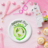 Earth Day Green Planet Papieren Bordje (Feest)