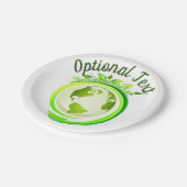 Earth Day Green Planet Papieren Bordje (Gekanteld)